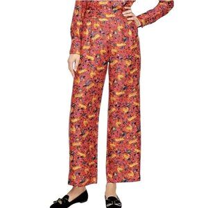 J. Crew Collection Silk Twill Cheetah Print Pants Size S